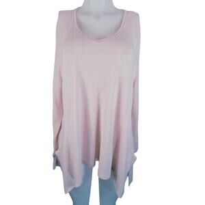 Green Tea Mineral Wash Giddy Pink  Lightweight Thermal Women's Top XL NWT